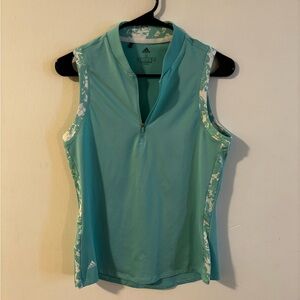 Adidas Primegreen Women’s Sleeveless Golf Shirt - Mint Green